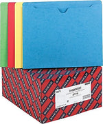 Smead 10% Recycled Reinforced File Jacket, 2" Expansion, Letter Size, Assorted, 50/Box (75673)