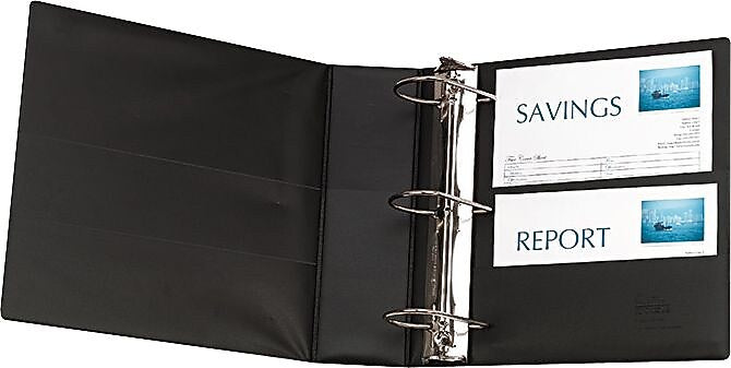 Avery 4" 3-Ring Non-View Binders, D-Ring, Black (AVE08802)