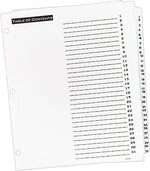 Office Essentials® Table 'N Tabs Dividers, 1-31 Tab, White, 8 1/2" x 11", 1/St
