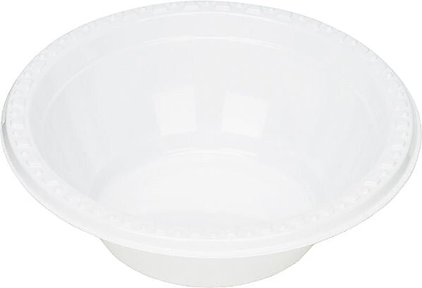 Table Mate Plastic Standard Bowls, 5 Oz., White, 125/Pack (TBL-5244)