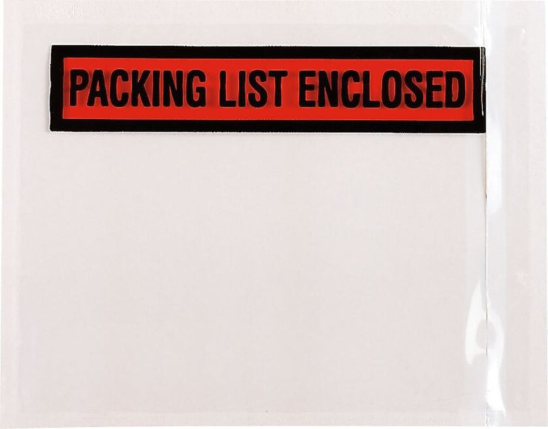5 1/2 x 10" "Packing List Enclosed" Envelopes, Orange, 1000/Carton (PL24)