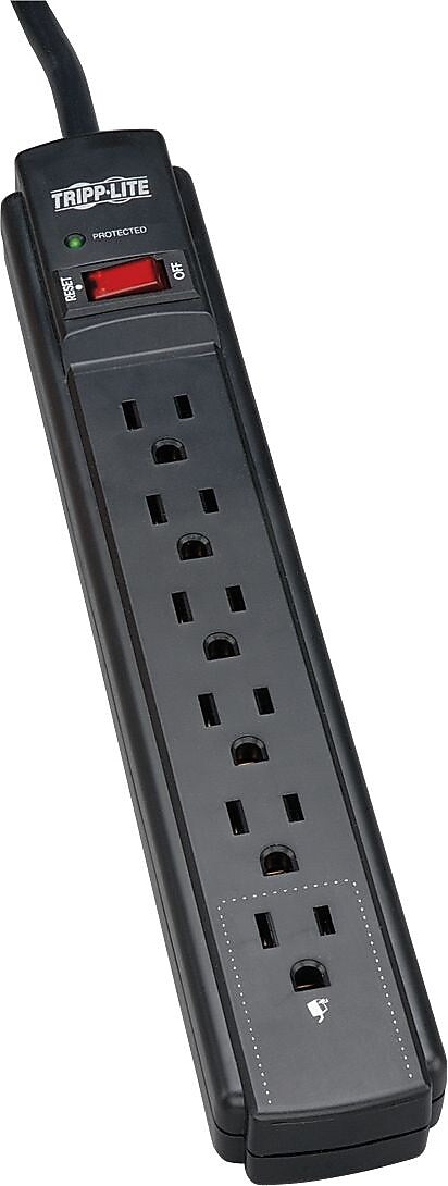 Tripp Lite Strip Surge Suppressor, 6 Outlets, 790 Joules (TRPTLP606B)