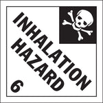 Decker Tape "Inhalation Hazard" Label, 4" x 4", 500/Roll