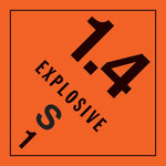 Decker Tape "1.4 Explosive S1" Label, 4" x 4", 500/RL