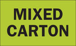 Decker Tape "Mixed Carton" Label, 2" x 3", 500/Roll (DL2502)