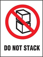 Decker Tape "Do Not Stack" Label, 2" x 3", 500/Roll (DL2344B)