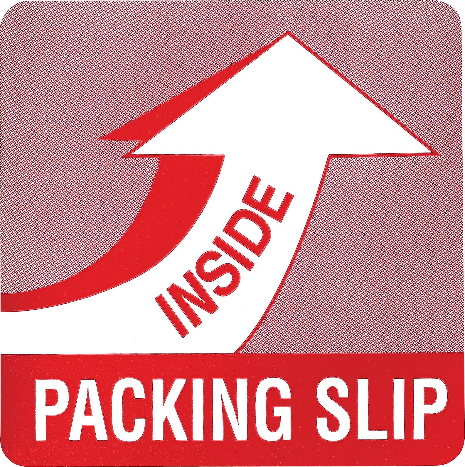 Decker Tape "Package Slip Inside" Label, 4" x 4", 500/Roll (DL1180)
