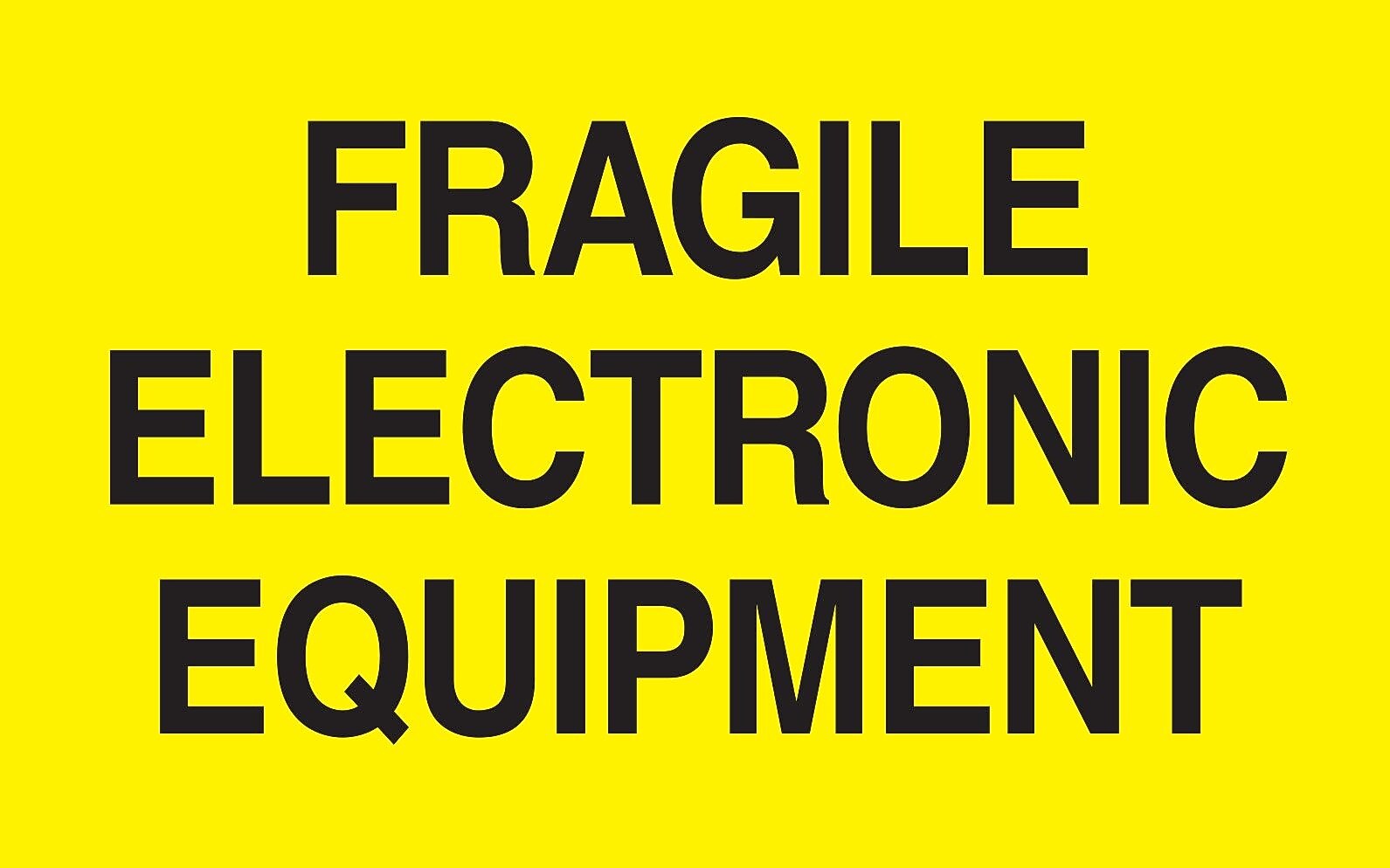 Decker Tape "Fragile Electronic Equipment" Label, 3" x 5", 500/Roll (DL2441)
