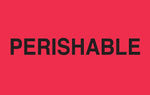Decker Tape "Perishable" Label, 3" x 5", 500/Roll (DL2583C)
