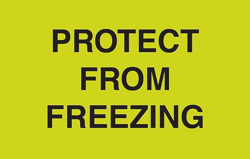Decker Tape "Keep from Freezing" Label, 3" x 5", 500/Roll (DL2584)