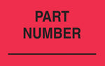 Decker Tape "Part Number" Label, 3" x 5", 500/Roll (DL3201)