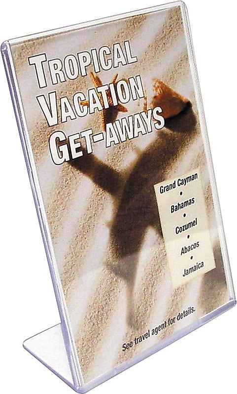 Deflect-O Superior Image Document Holder, 5" x 7", Table Top, Clear Plastic (DEF590301)