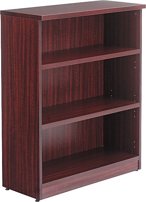 Alera Valencia Series 3-Shelf 48"H Bookcase Storage System, Mahogany (VA634432MY)