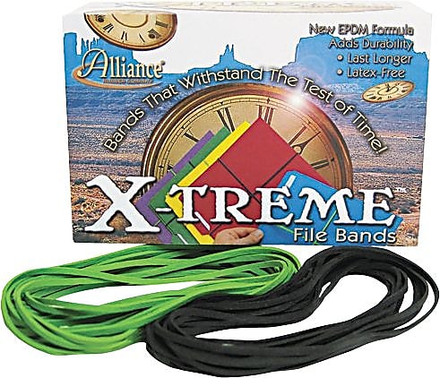 Alliance X-Treme EPDM Multi-Purpose #117B Rubber Bands, 7" x 1/8", Non-Latex, Black, 175/Pack (02004)