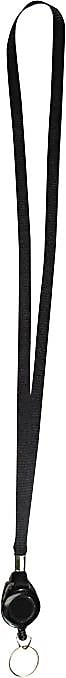 Advantus 36" Lanyard With Retractable ID Reel, Black, 12/Pack (AVT75547)