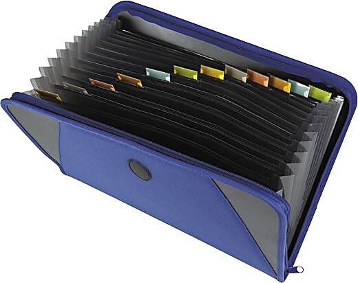 C-Line Expanding File, Zipper Closure, Letter Size, Blue (CLI48105)