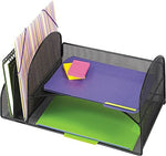 Safco Onyx 2 Vertical/Horizonal Compartment Mesh Desk Organizer,  Black (3264BL)