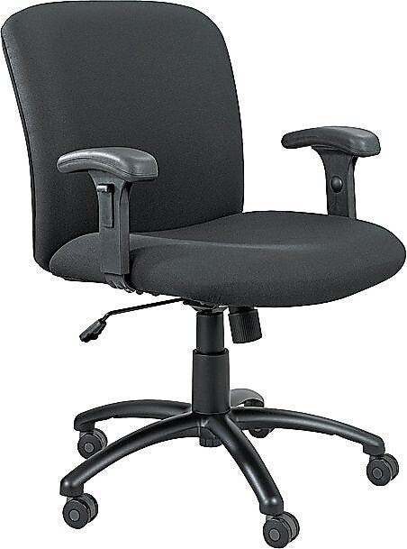 Safco Uber Fabric Computer and Desk Chair, Black (3491BL)