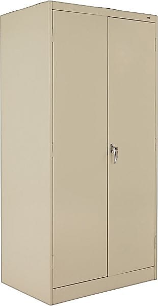 Tennsco® Standard Steel Storage Cabinet, Non-Assembled, 72Hx36Wx24D", Putty