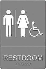 U.S. Stamp & Sign Headline ADA "RESTROOM" Sign, 6" x 9" (UST4811)