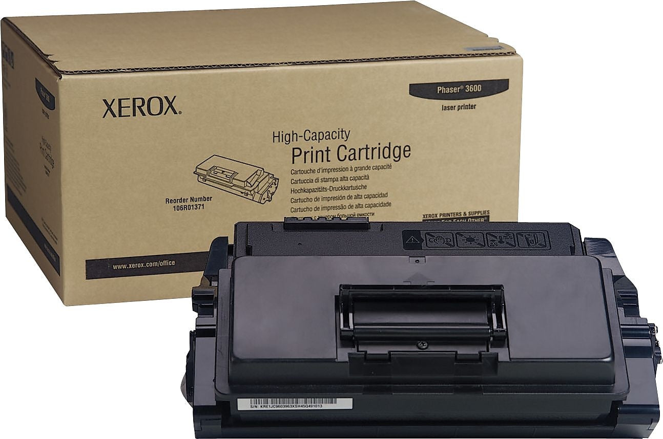Xerox 106R01371 Black High Yield Toner Cartridge, Prints U tp 14,000 Pages