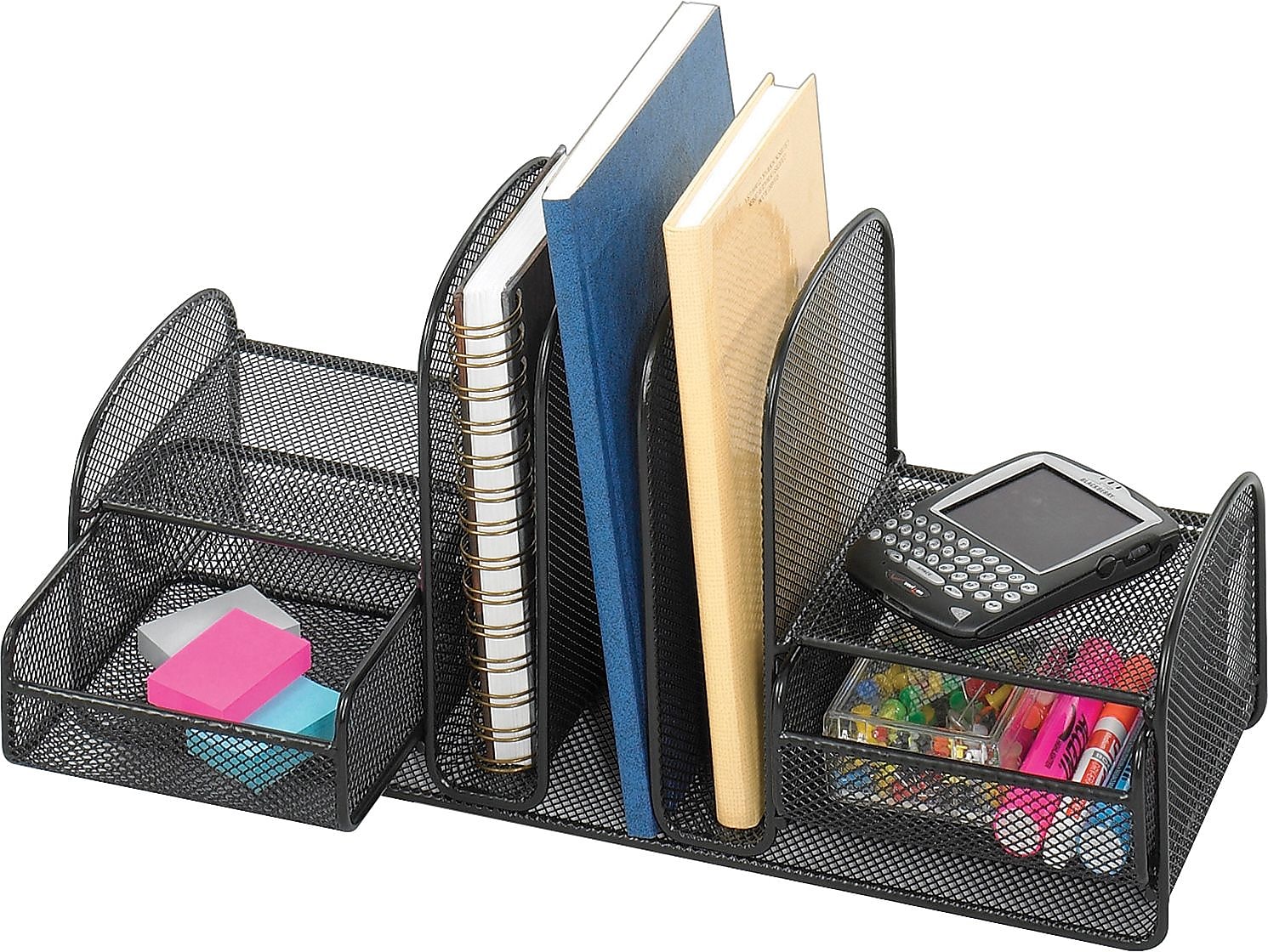 Safco Onyx Stackable Steel Accessory Tray, Black (3263BL)