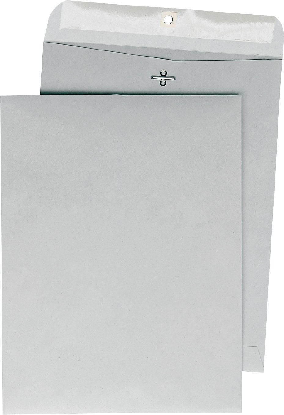 Quality Park 28lb. Clasp Colored Kraft Catalog Envelopes, Grey Kraft, 9x12", 100/Box