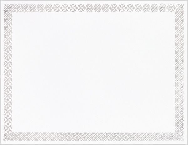 Great Papers Braided Foil Recognition Certificates, 8.5" x 11", White, 15/Pack (963027)