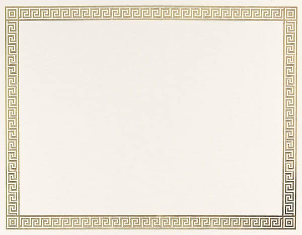 Great Papers Channel Border Foil Recognition Certificates, 8.5" x 11", 12/Pack (963070)