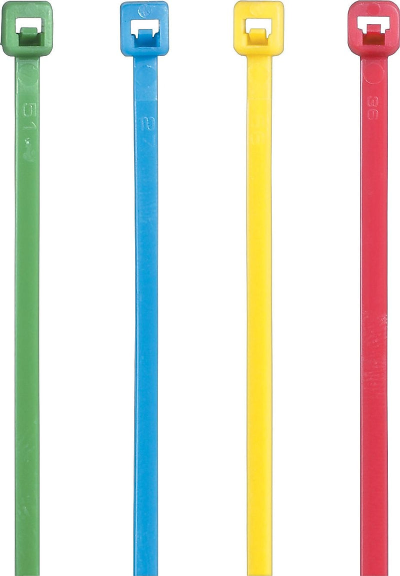 Nelco Color Cable Tie, 8" x 0.14", Blue, 1000/Carton (CT444D)