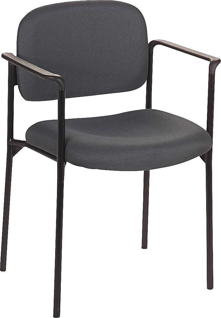 HON Scatter Fabric Stacking Guest Chair, Fixed Arms, Charcoal (BSXVL616VA19)