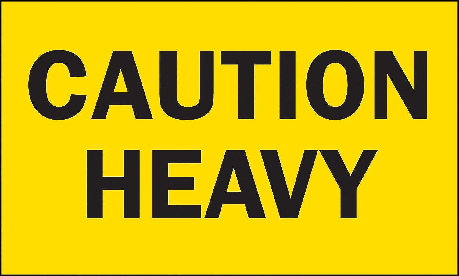 Caution Heavy Special Handling Label, 3" x 5", 500/Roll (DL2101C)