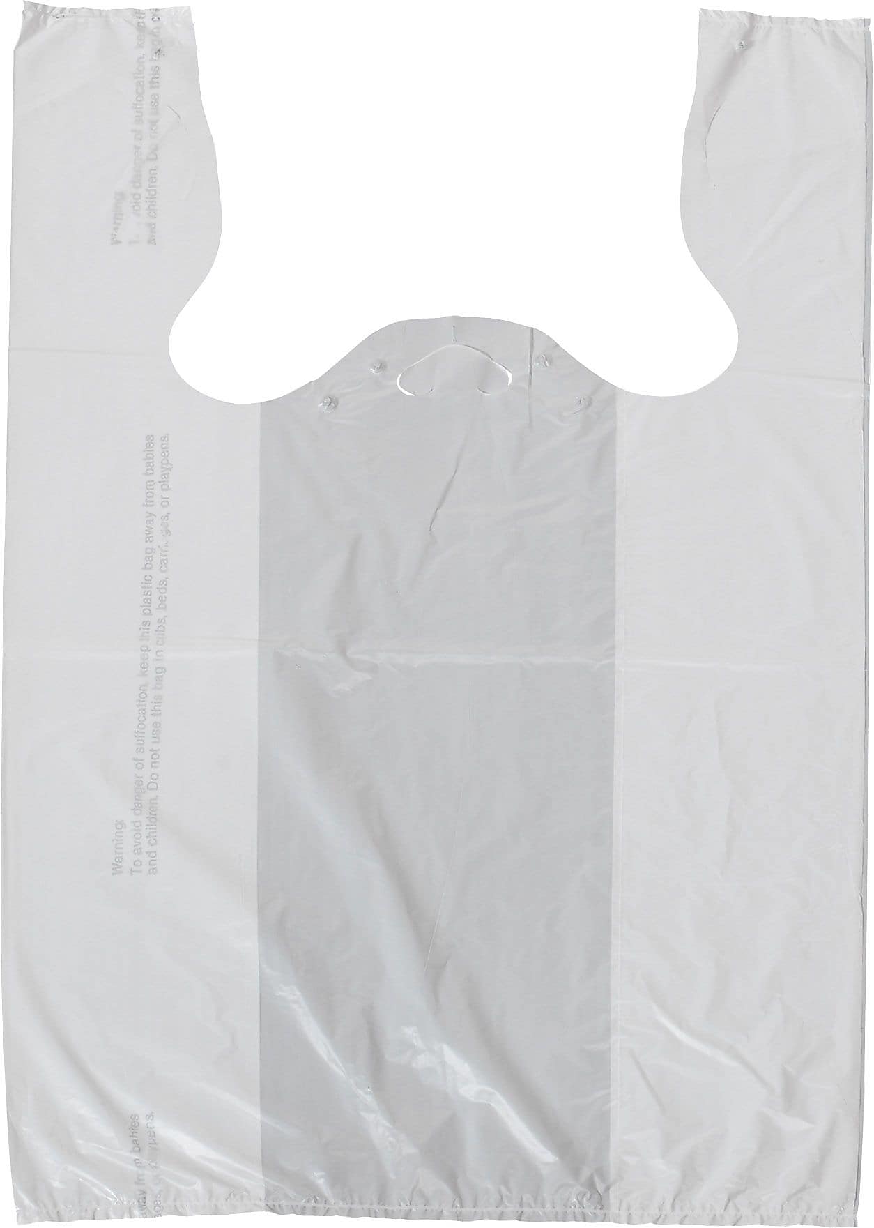11 1/2" x 08" x 18" White T-Shirt Bags, 1000/Case (1618)