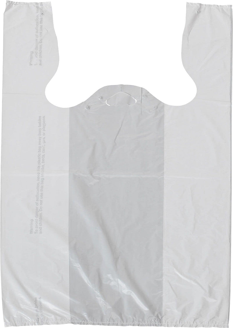 11 1/2" x 08" x 18" White T-Shirt Bags, 1000/Case (1618)