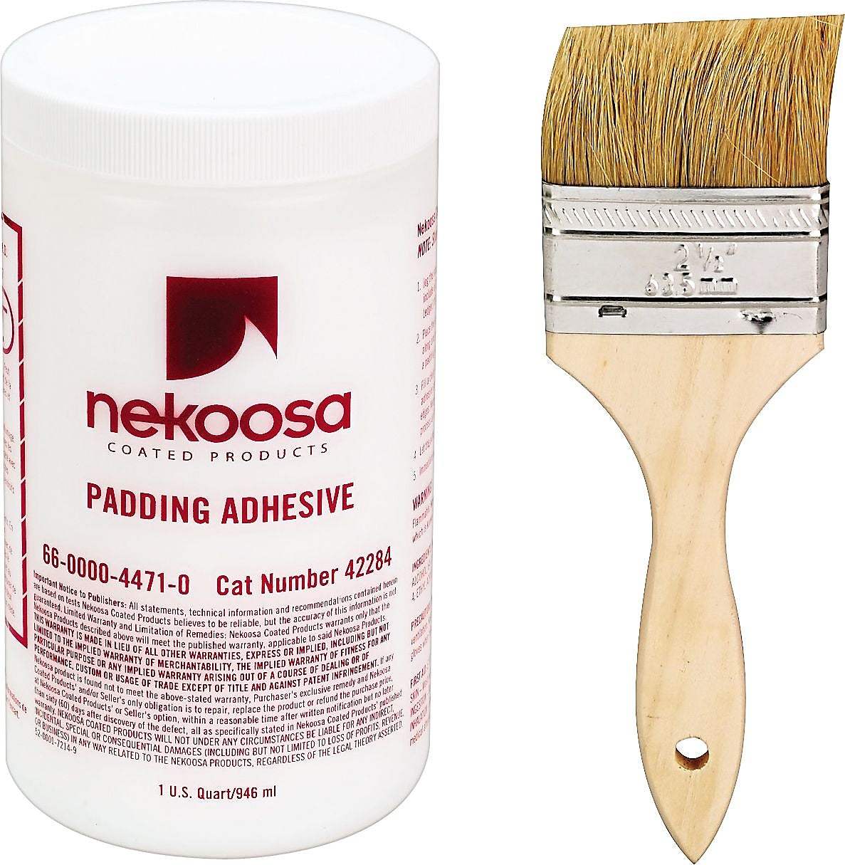 Nekoosa Coated Products Fan-Out Padding Adhesive, 32 oz. (NEK42284)