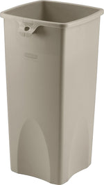 Rubbermaid Untouchable Indoor, Outdoor Trash Can w/ no Lid, Beige Resin, 23 Gal. (FG356988BEIG)