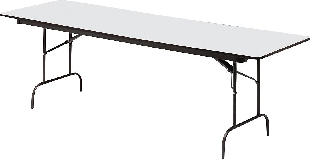 ICEBERG OfficeWorks 30" x 96" Wooden Folding Table, Gray (55237)