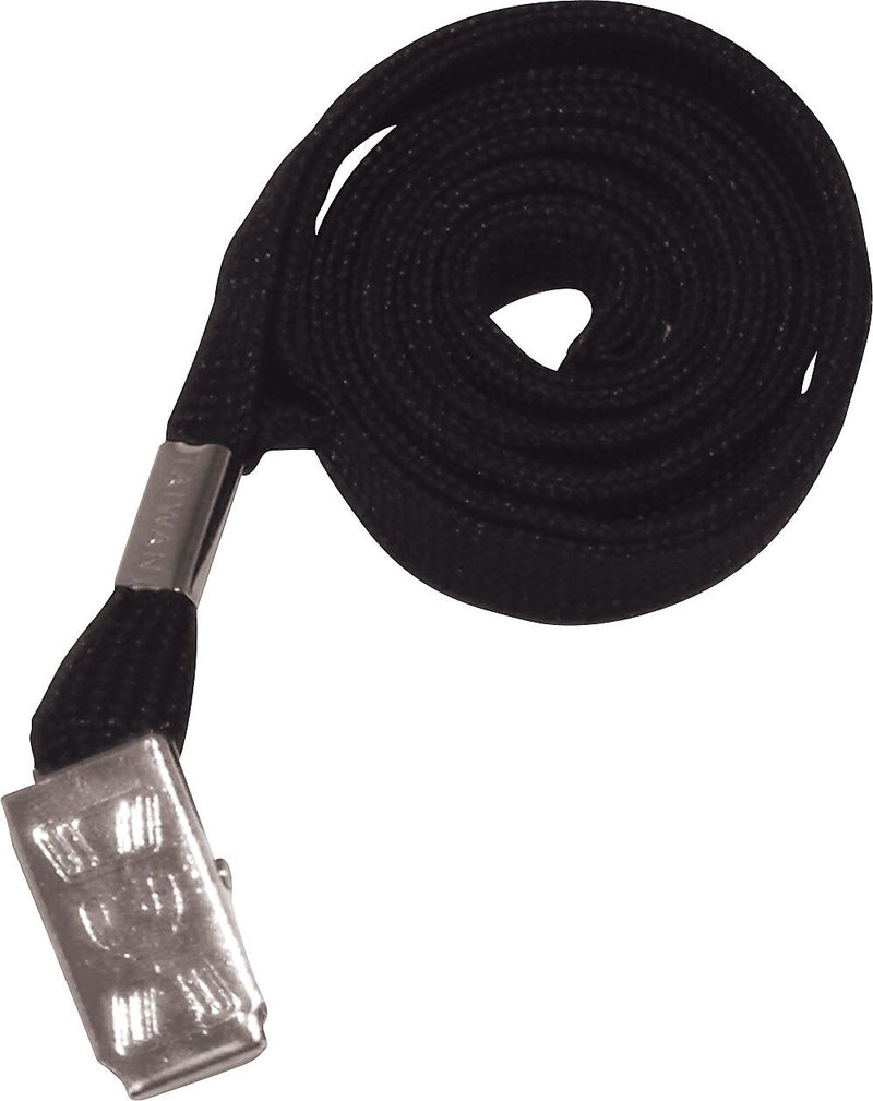 Advantus 36" Deluxe Neck Lanyard, Black, 24/Box (AVT75401)