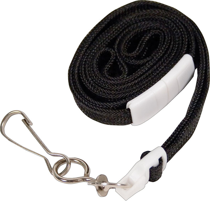 Advantus Deluxe Safety Lanyard, Black, 24/Box (75404)