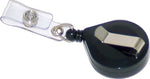 Advantus Deluxe Belt Clip Badge Reels, Black, 12/Box (AVT75407)