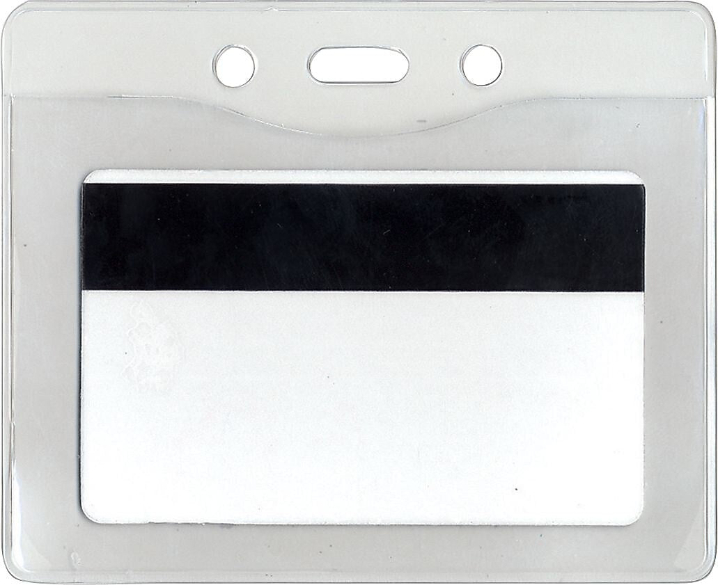 Advantus Security Badge Holder, Horizontal Style, 3 7/8" x 2 5/8"