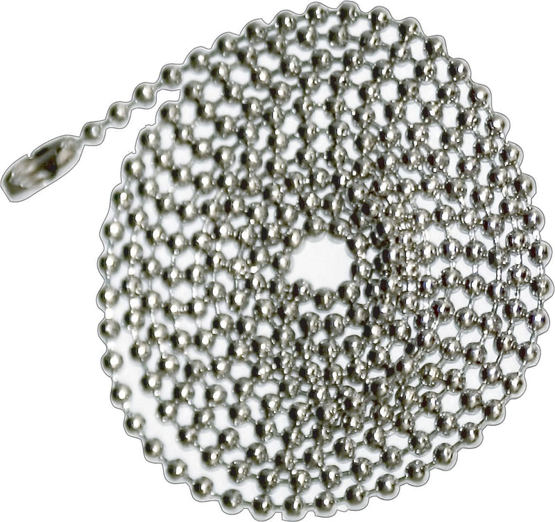 Advantus 75417 ID Badge Holder Chains, Nickel Plated, 100/Pack