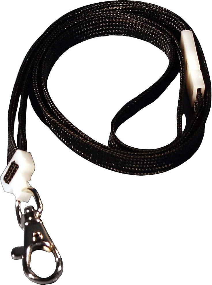 Advantus 36" Deluxe Safety Lanyard With Lobster Claw Hook, Black, 24/Box (AVT75421)