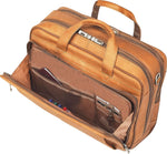 Solo New York 15.6" Leather Rolling Laptop Bag, Tan (D5291)