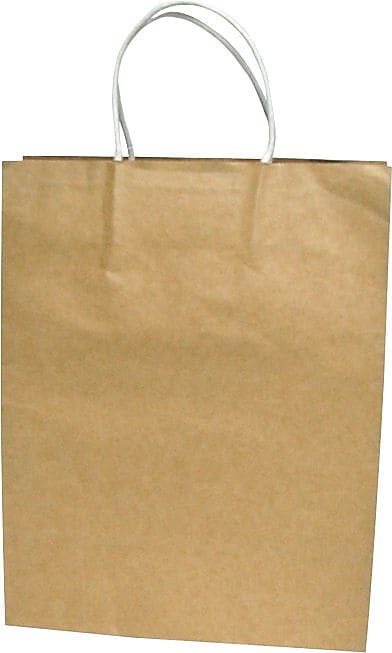 Large Premium Paper Shopping Bag, 17"H x 12"W x 5"D, Brown, 50/Pack