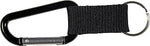 Carabiner with Split Key Ring, Black, 10/Pack (75556)