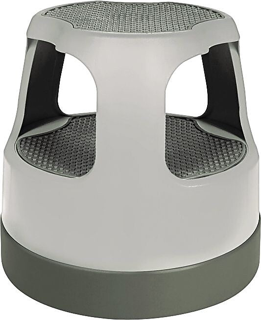 Cramer Scooter Stool Round, Step & Lock Wheels, Gray (CRA50011PK82)
