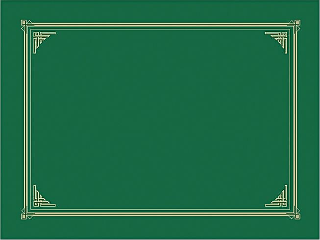 Geographics Certificate Holders, 8.5" x 11", Green Metallic, 6/Pack (GEO47399)