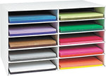 Pacon Classroom Construction Paper Storage, 26 7/8" x 16 7/8" x 18 1/2", White (PAC001316)