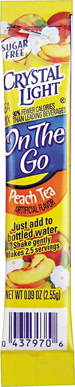 Crystal Light Flavored Drink Mix, Box of 30 8-oz. Packets, Peach Tea